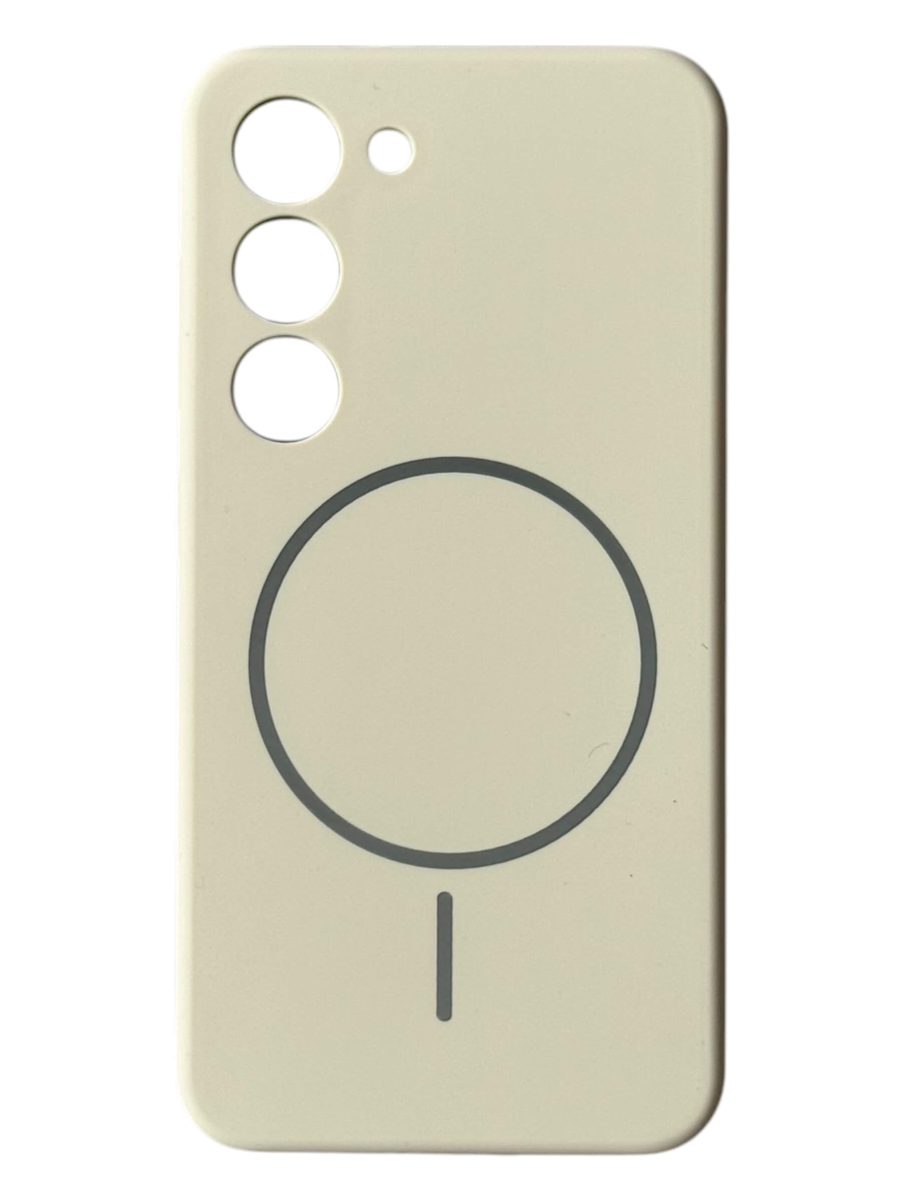 Чохол Silicone Case with MagSafe для Samsung Galaxy S23 Plus (молочний / antique white)