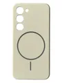 Чохол Silicone Case with MagSafe для Samsung Galaxy S23 Plus (молочний / antique white)