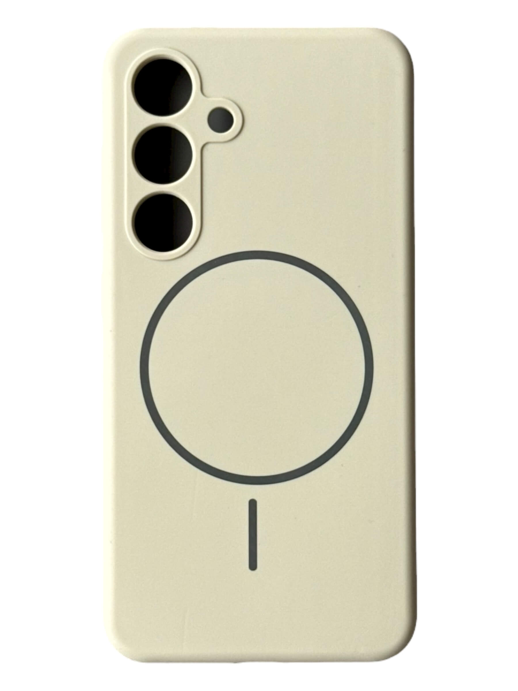 Чохол Silicone Case with MagSafe для Samsung Galaxy S24 (молочний / antique white)