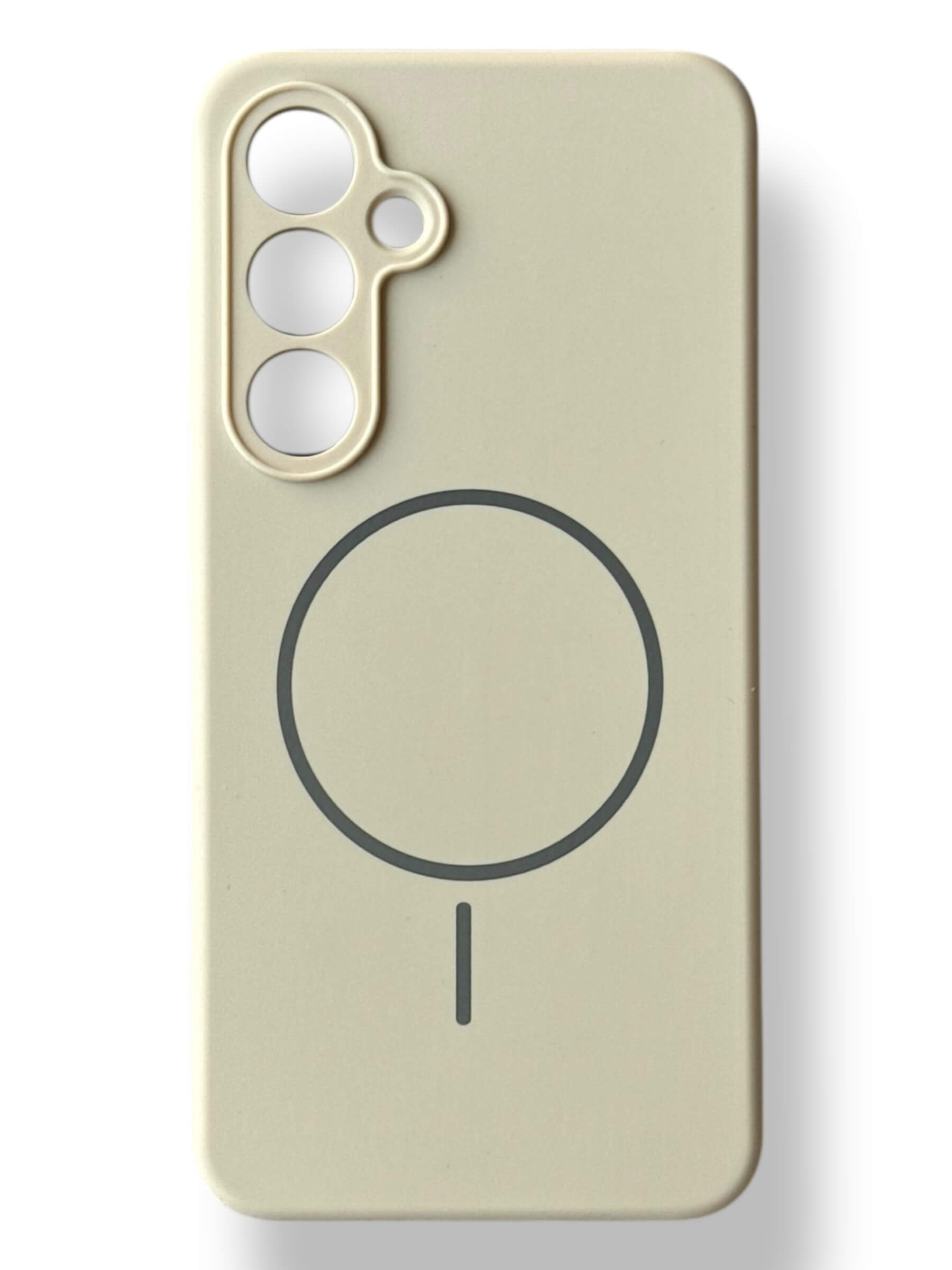 Чохол Silicone Case with MagSafe для Samsung Galaxy S24 FE (молочний / antique white)