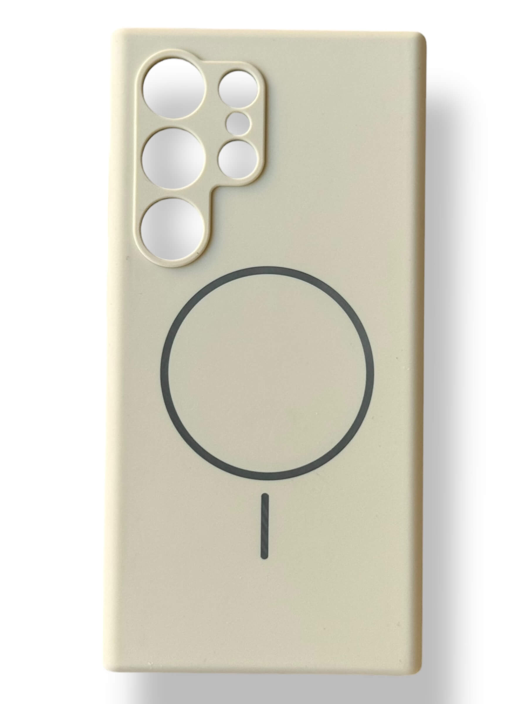 Чохол Silicone Case with MagSafe для Samsung Galaxy S24 Ultra (молочний / antique white)