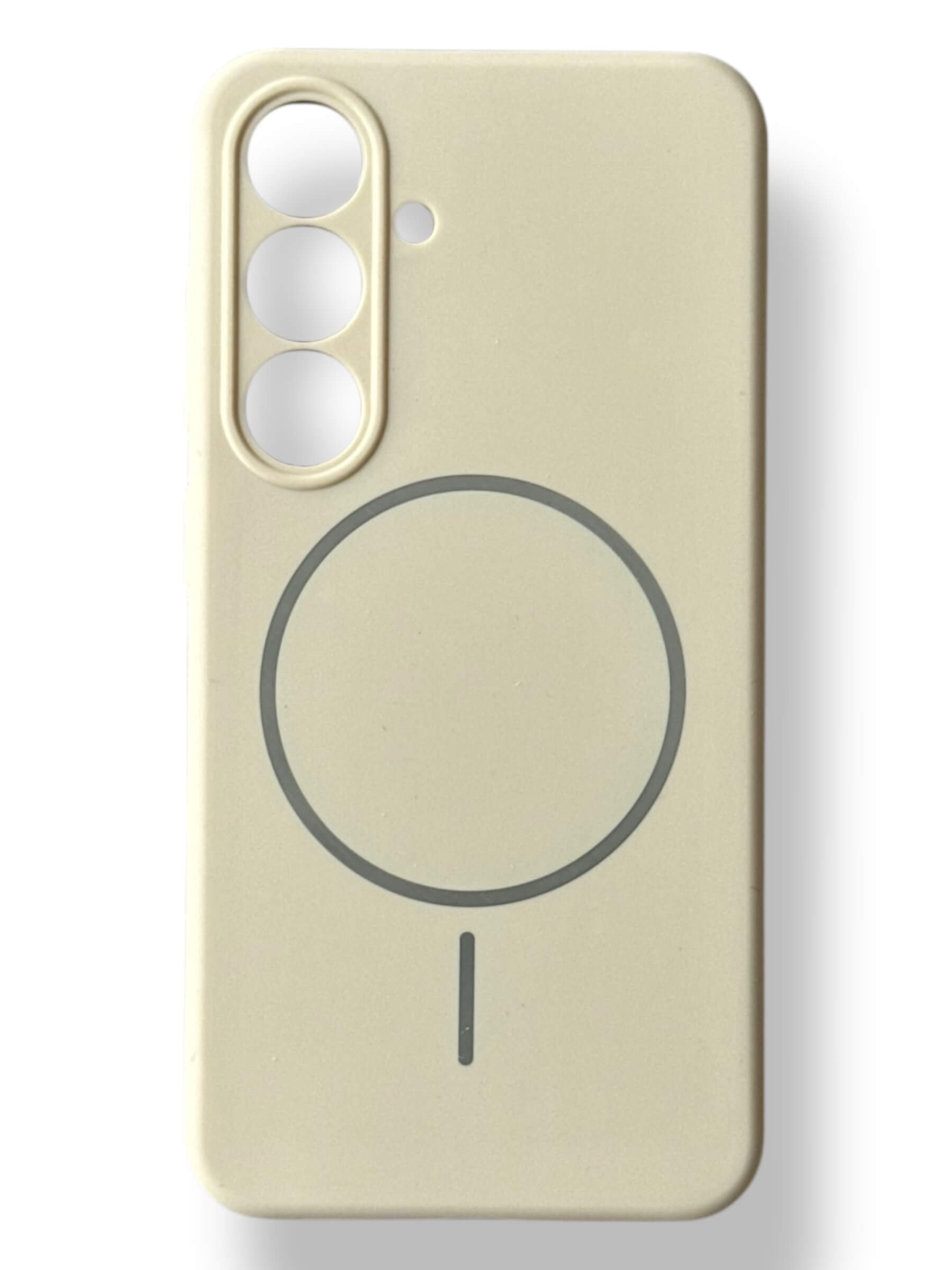 Чохол Silicone Case with MagSafe для Samsung Galaxy S25 (молочний / antique white)
