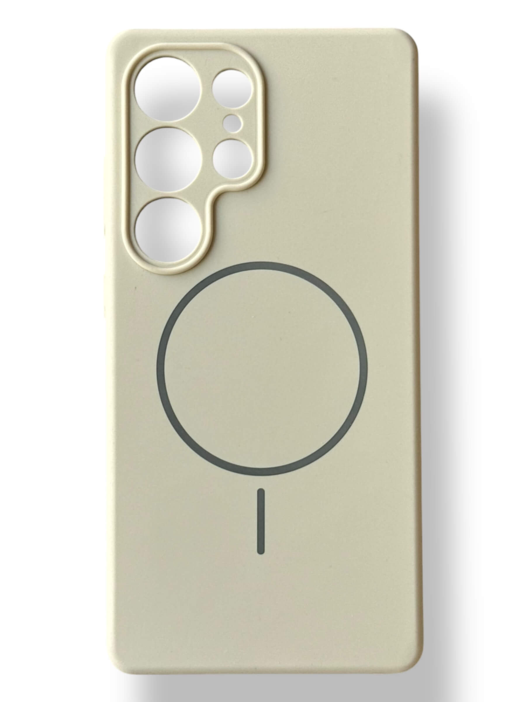 Чохол Silicone Case with MagSafe для Samsung Galaxy S25 Ultra (молочний / antique white)