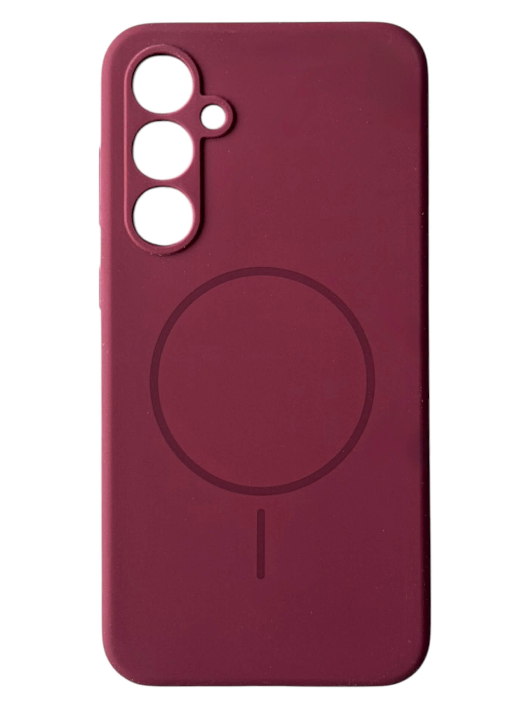 Чохол Silicone Case with MagSafe для Samsung Galaxy S23 FE (марсала / marsala)