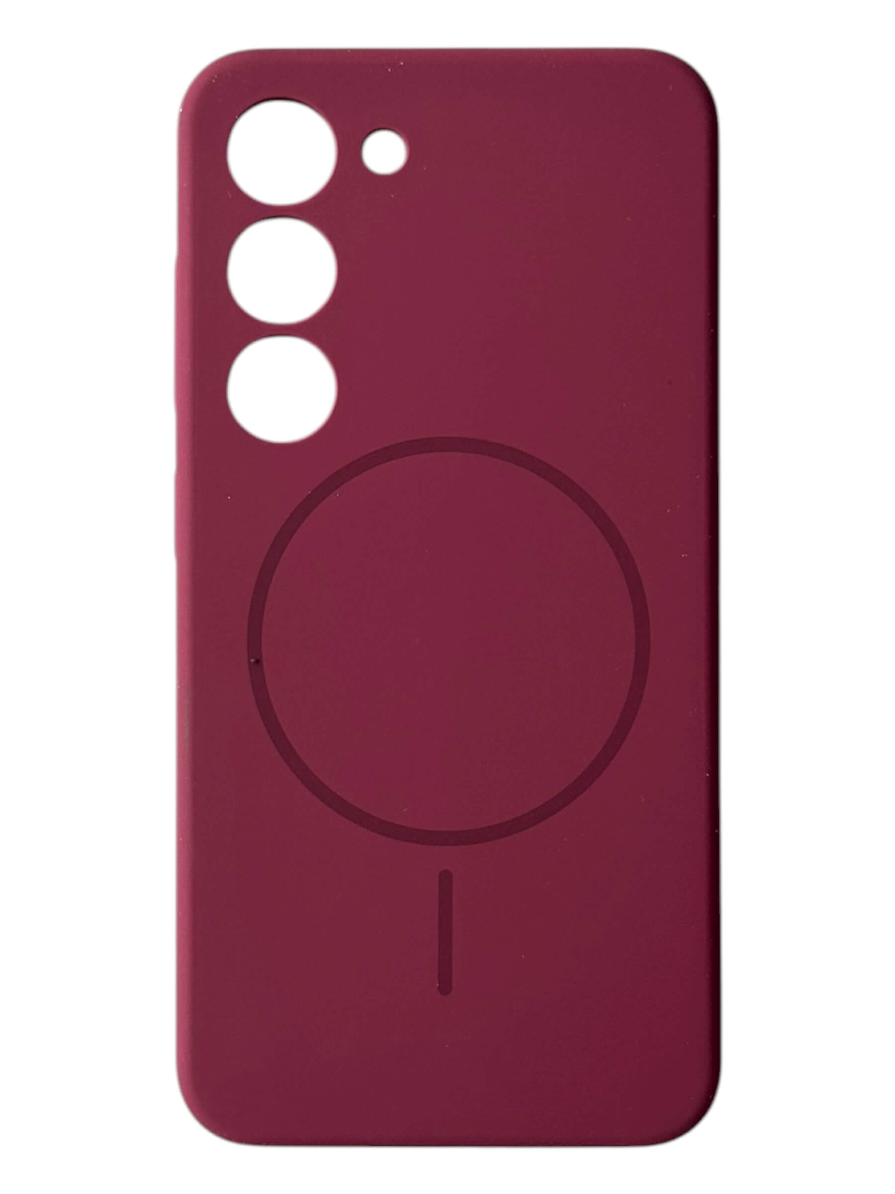 Чохол Silicone Case with MagSafe для Samsung Galaxy S23 Plus (марсала / marsala)