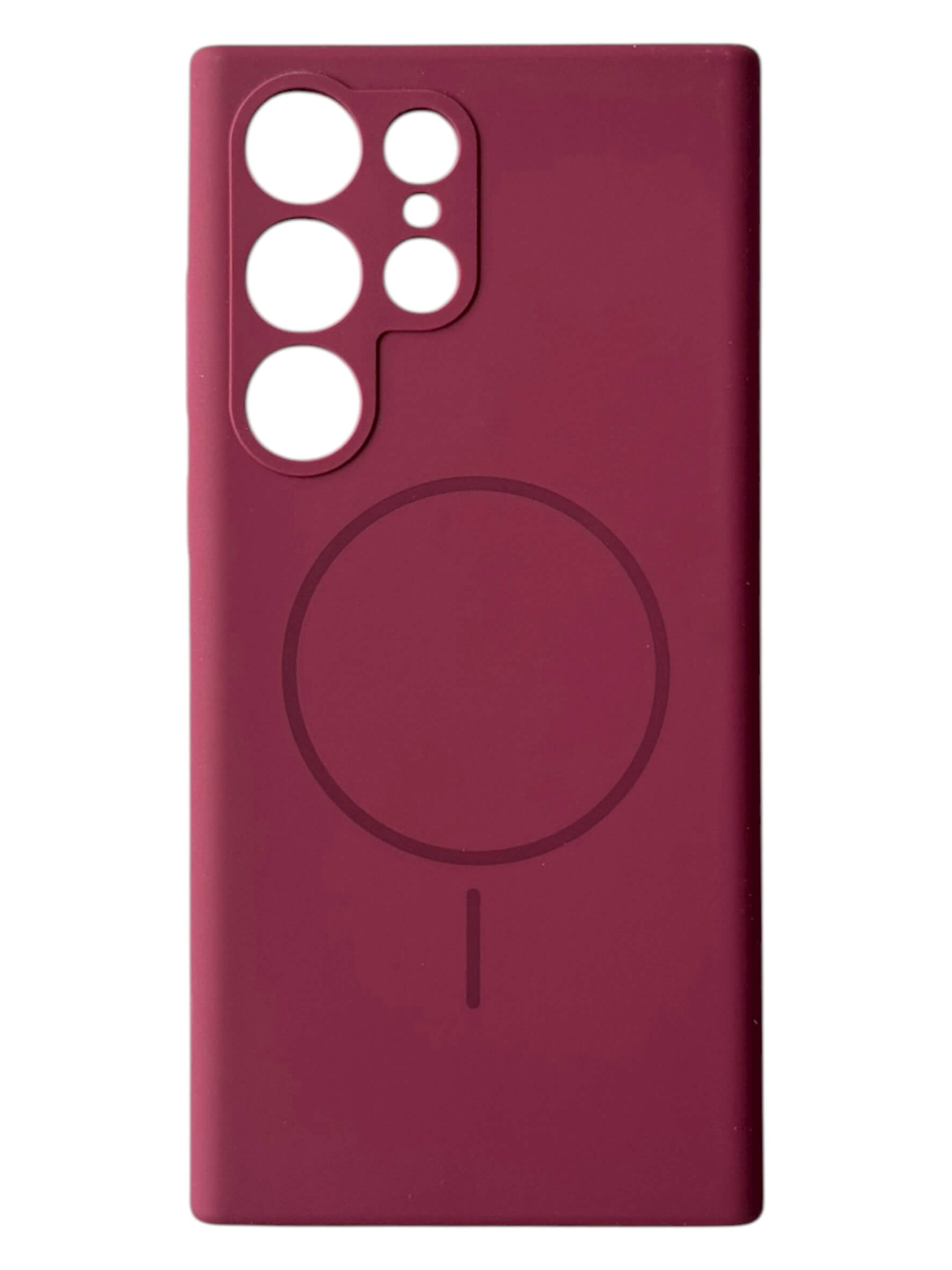 Чохол Silicone Case with MagSafe для Samsung Galaxy S23 Ultra (марсала / marsala)