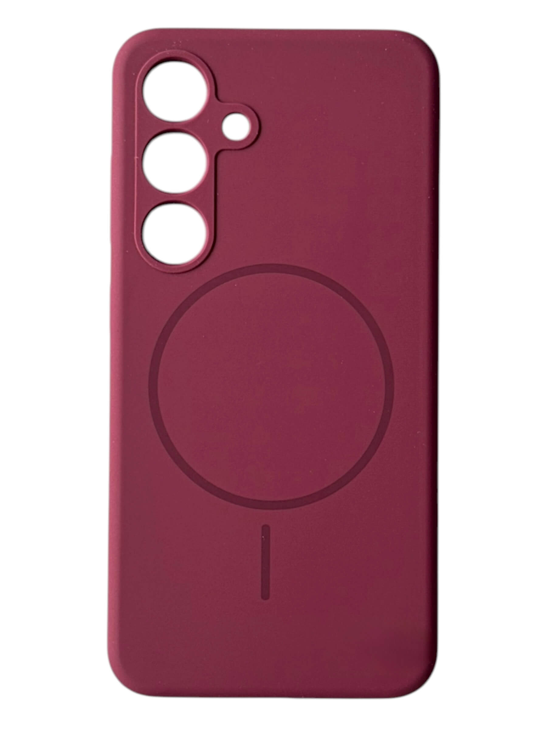 Чохол Silicone Case with MagSafe для Samsung Galaxy S24 (марсала / marsala)