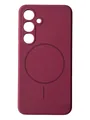 Чохол Silicone Case with MagSafe для Samsung Galaxy S24 (марсала / marsala)