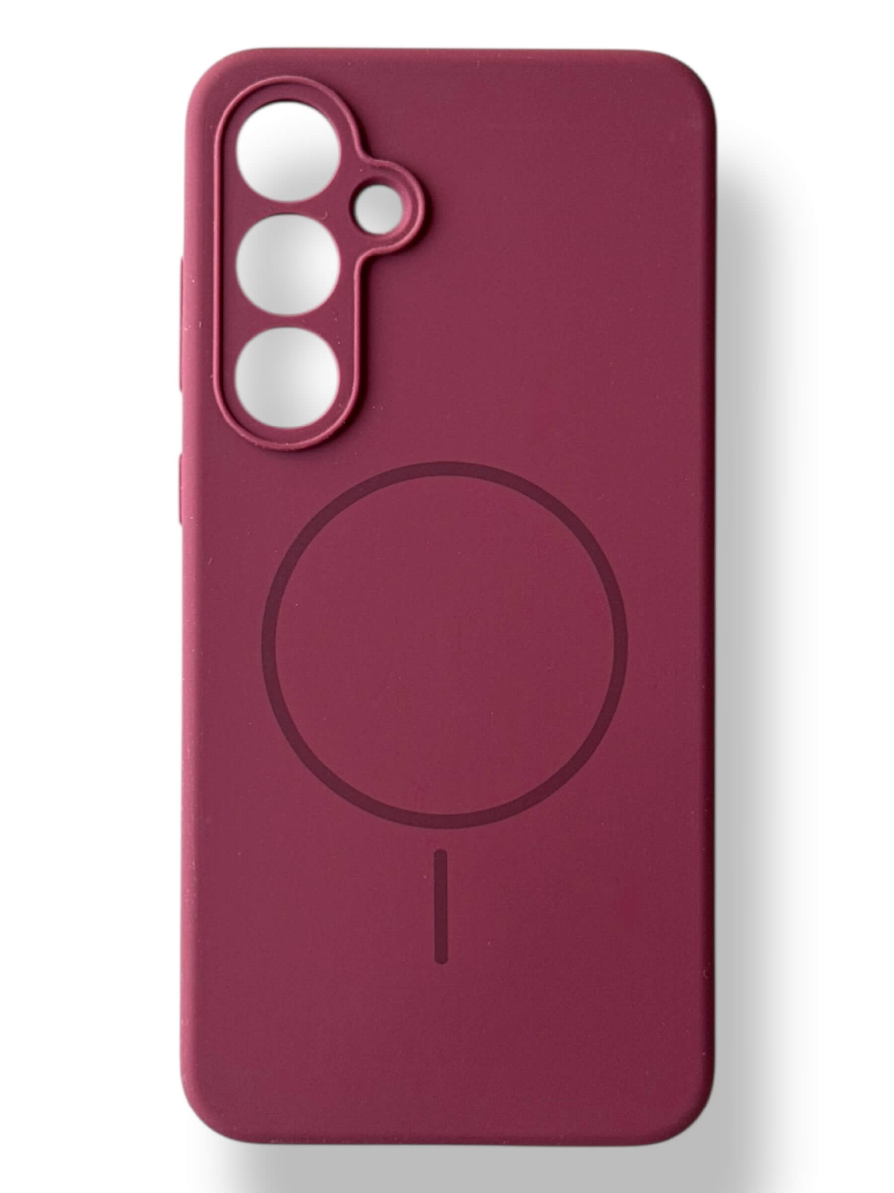 Чохол Silicone Case with MagSafe для Samsung Galaxy S24 FE (марсала / marsala)