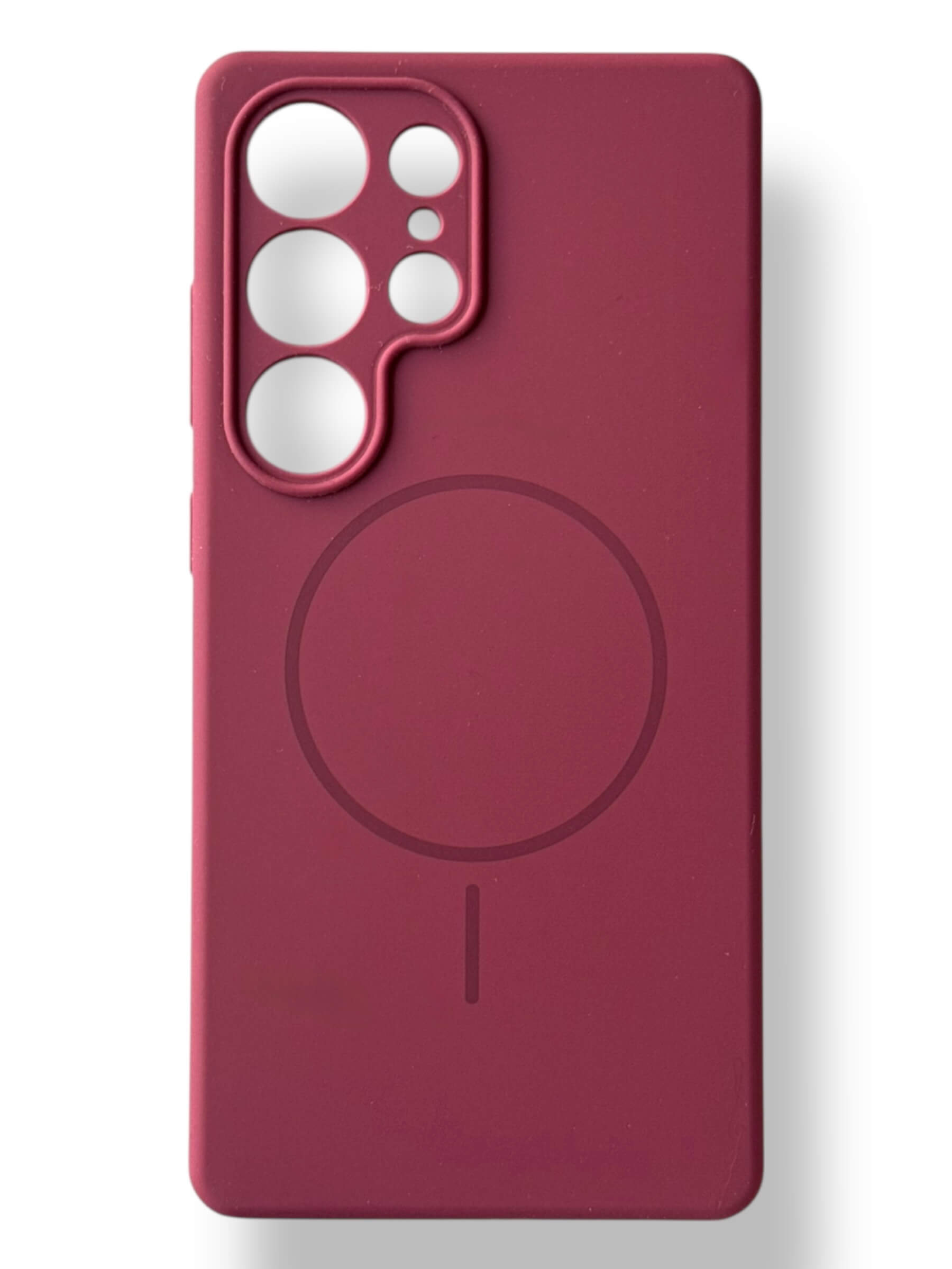 Чохол Silicone Case with MagSafe для Samsung Galaxy S25 Ultra (марсала / marsala)