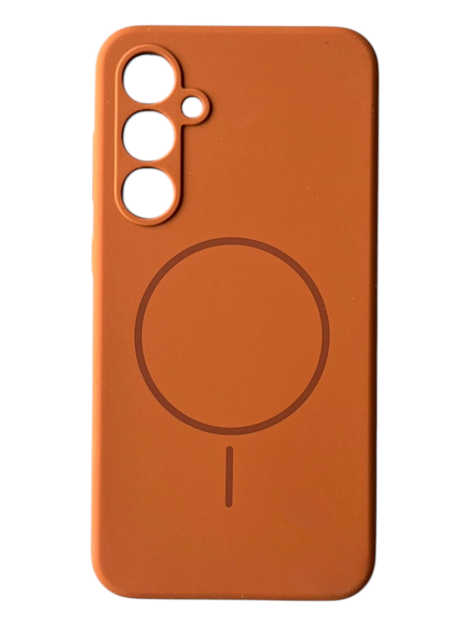 Чохол Silicone Case with MagSafe для Samsung Galaxy S23 FE (коричневий / brown)
