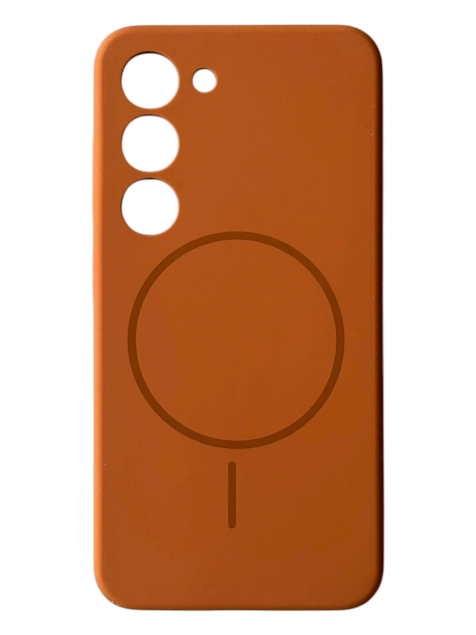 Чохол Silicone Case with MagSafe для Samsung Galaxy S23 Plus (коричневий / brown)
