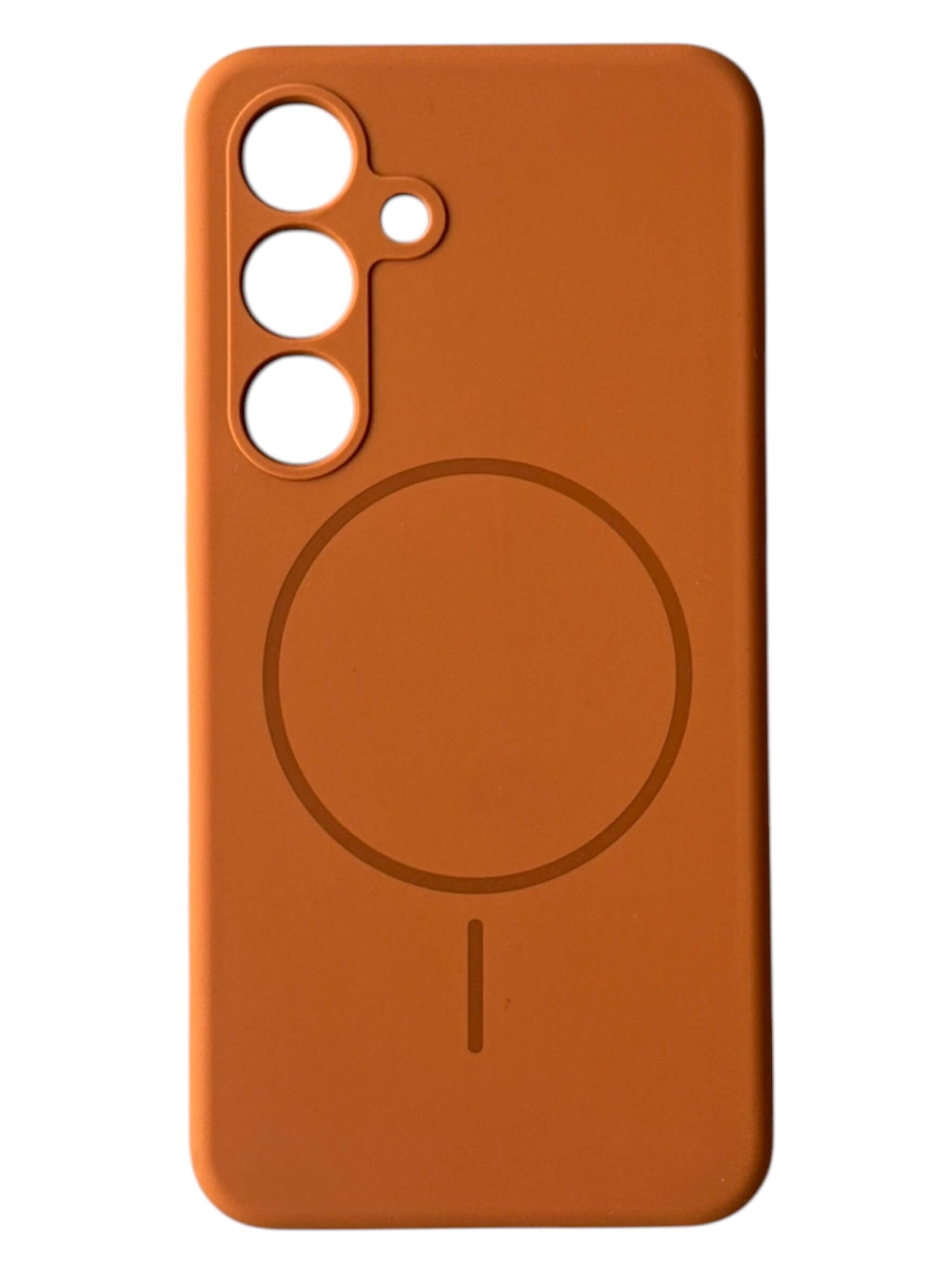 Чохол Silicone Case with MagSafe для Samsung Galaxy S24 (коричневий / brown)
