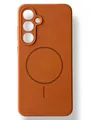 Чохол Silicone Case with MagSafe для Samsung Galaxy S24 FE (коричневий / brown)