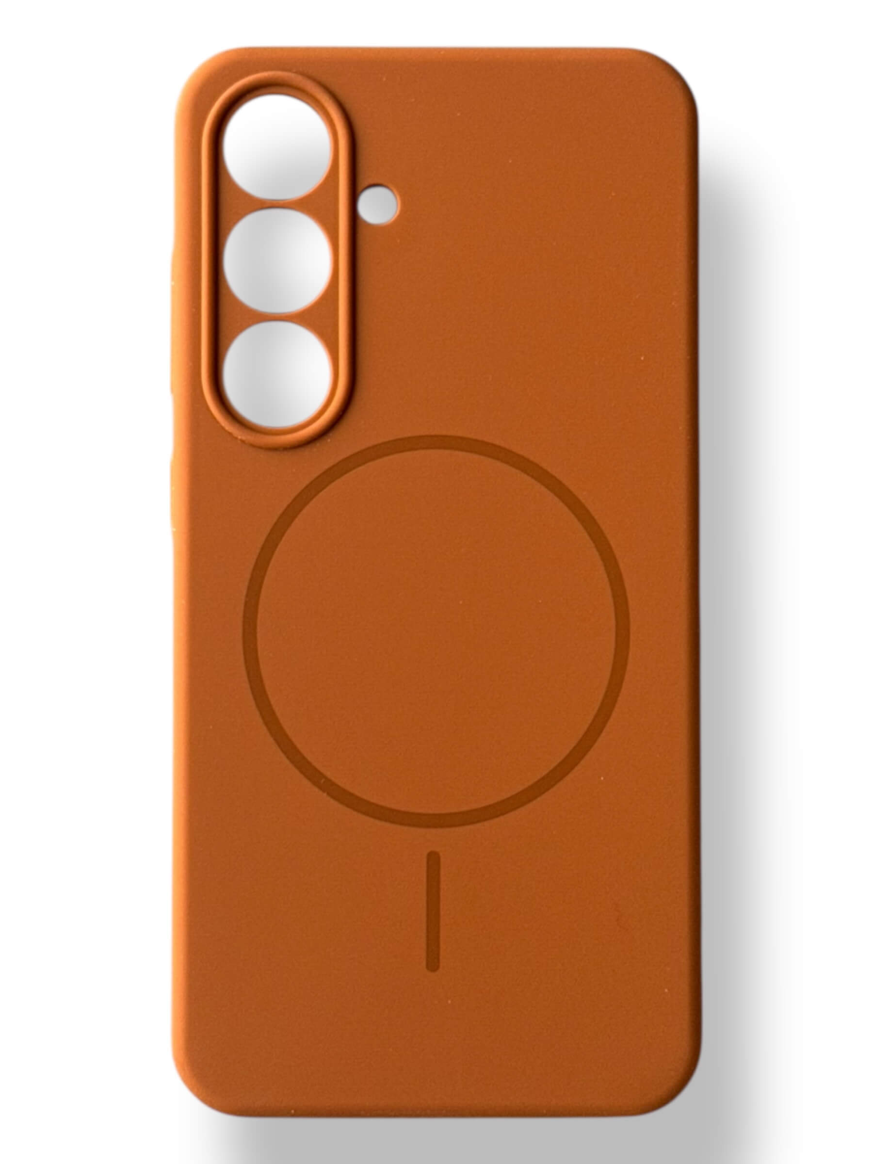 Чохол Silicone Case with MagSafe для Samsung Galaxy S25 Plus (коричневий / brown)