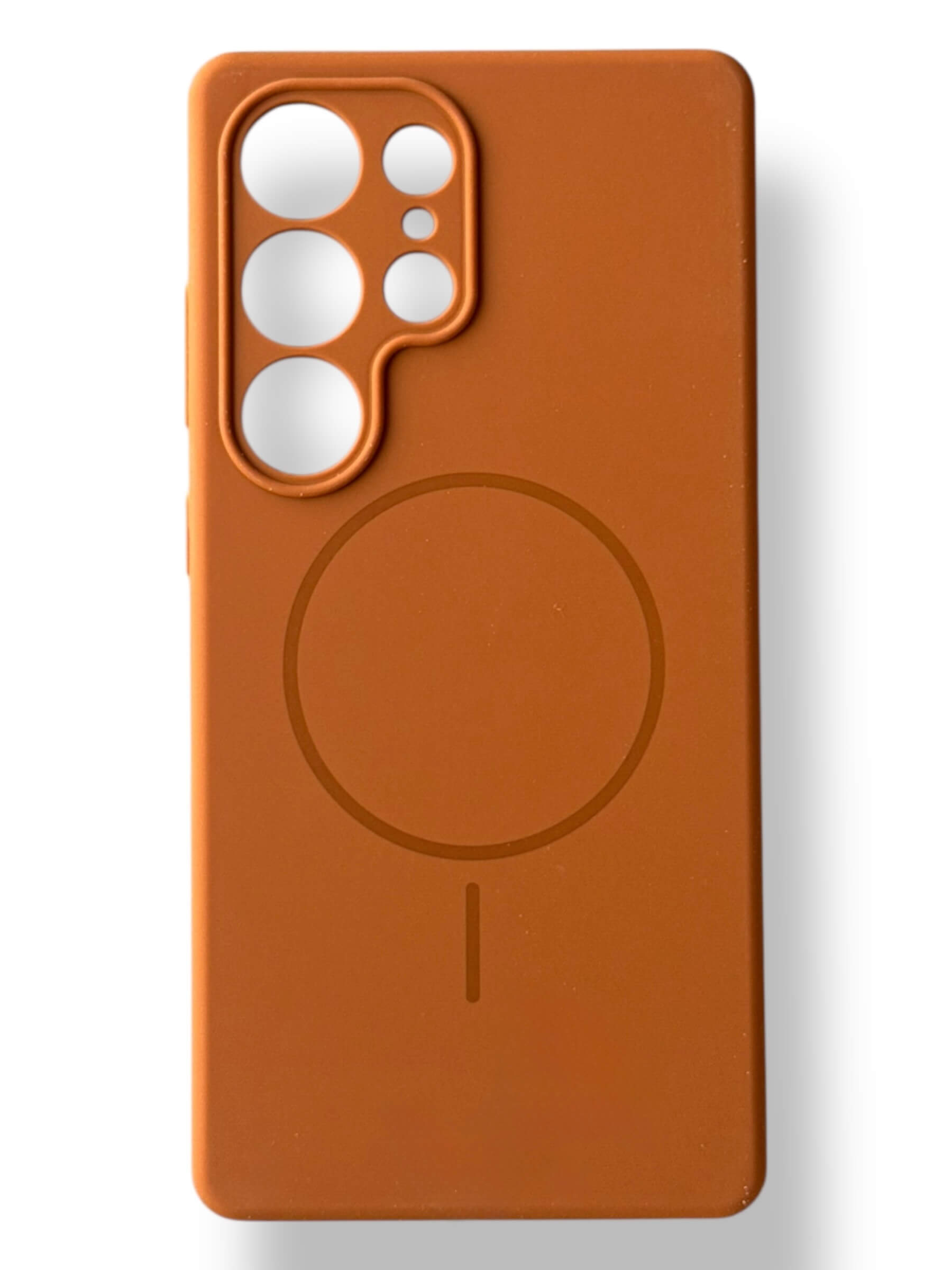 Чохол Silicone Case with MagSafe для Samsung Galaxy S25 Ultra (коричневий / brown)