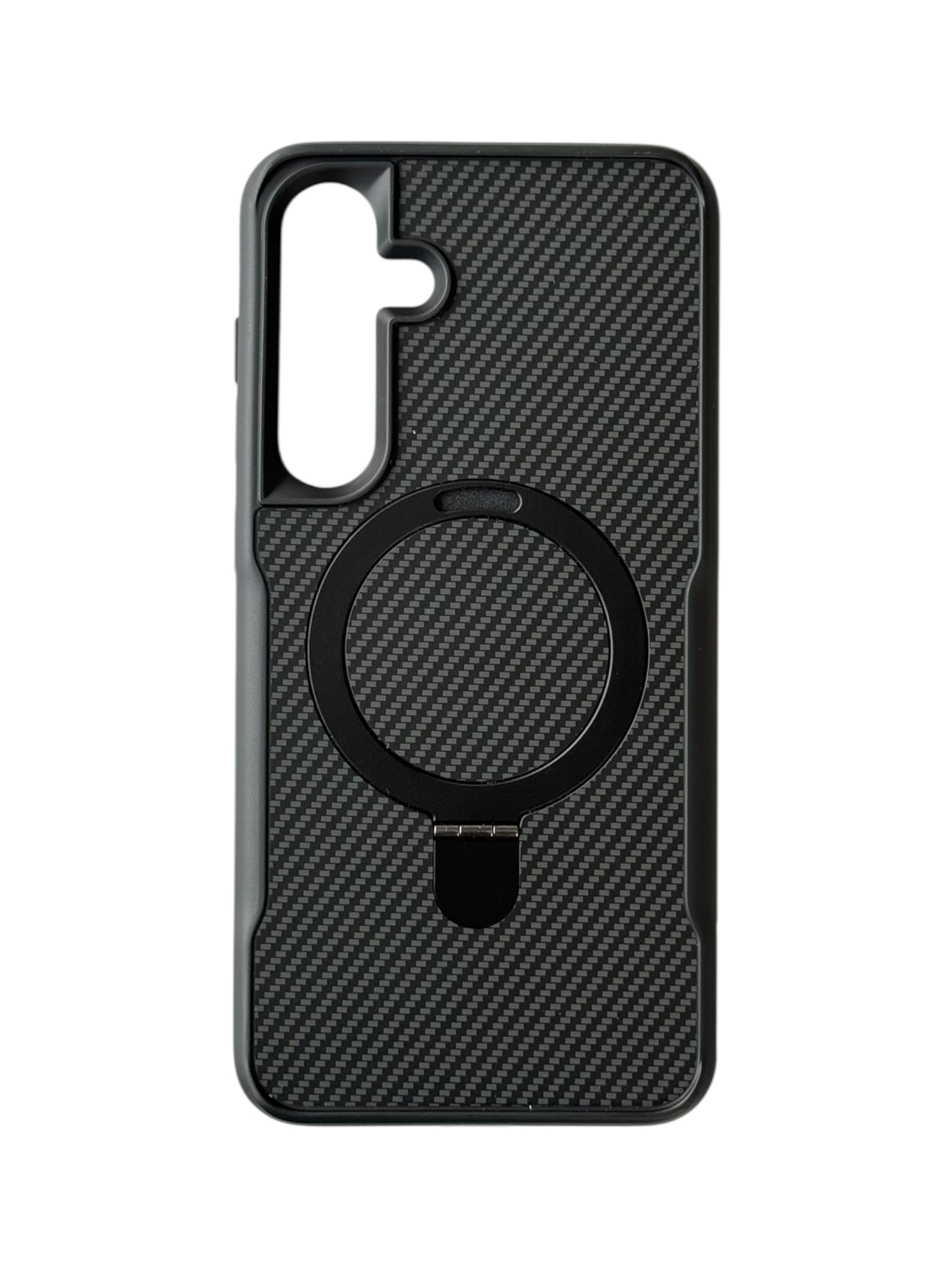 Чохол Carbon Fiber Ring Shell Case для Samsung Galaxy S24 / S25 (black)