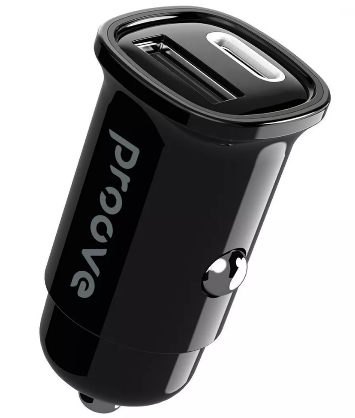 АЗП Proove Flash 30W (Type-C + USB) + кабель Type-C + Type-C (black)