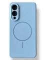 Чохол Silicone Case with MagSafe для Samsung Galaxy S25 Edge (небесний / sky blue)