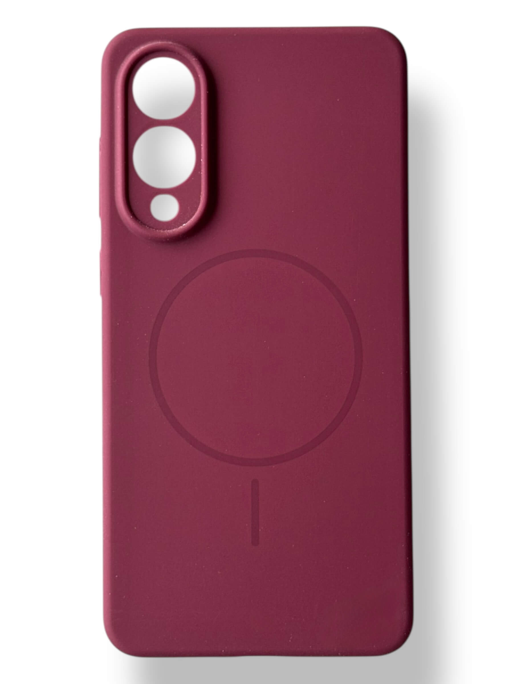 Чохол Silicone Case with MagSafe для Samsung Galaxy S25 Edge (марсала / marsala)