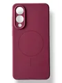 Чохол Silicone Case with MagSafe для Samsung Galaxy S25 Edge (марсала / marsala)