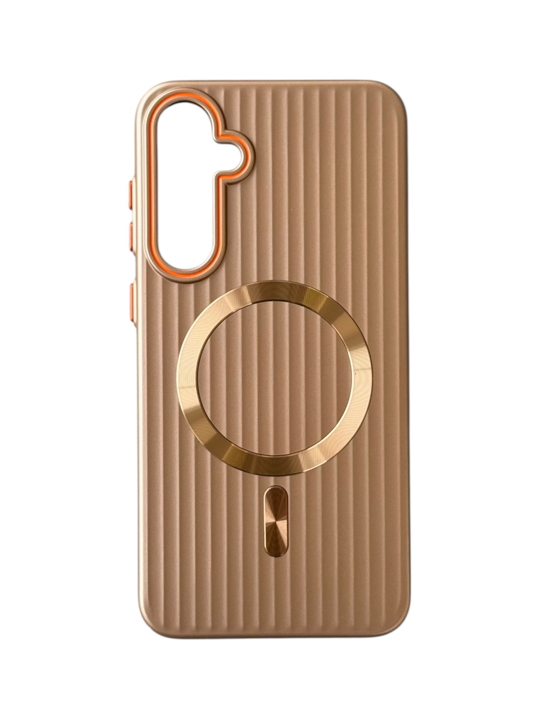 Чохол Ribbed Case with MagSafe для Samsung S24 FE (gold)