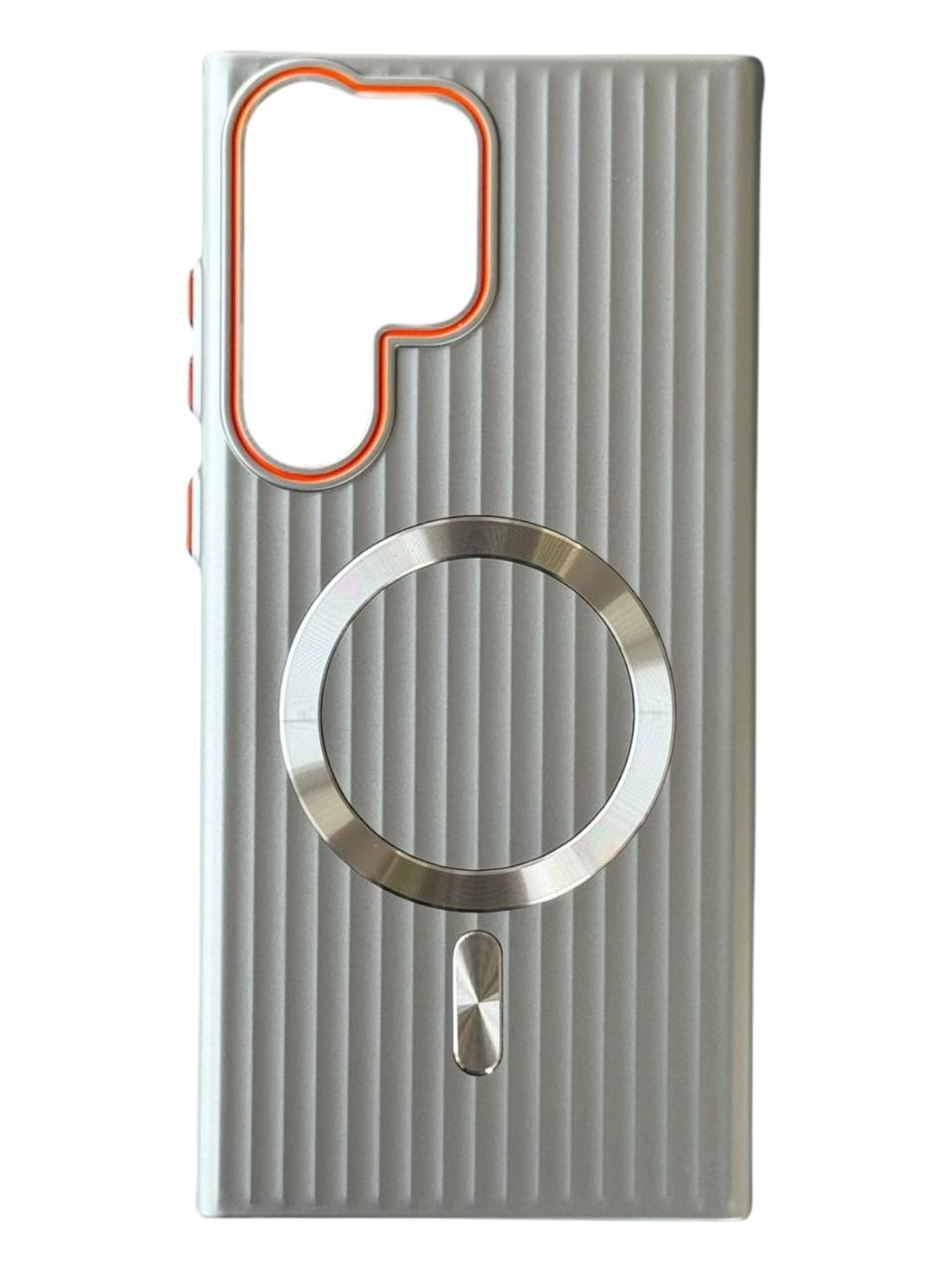 Чохол Ribbed Case with MagSafe для Samsung S25 Ultra (silver)