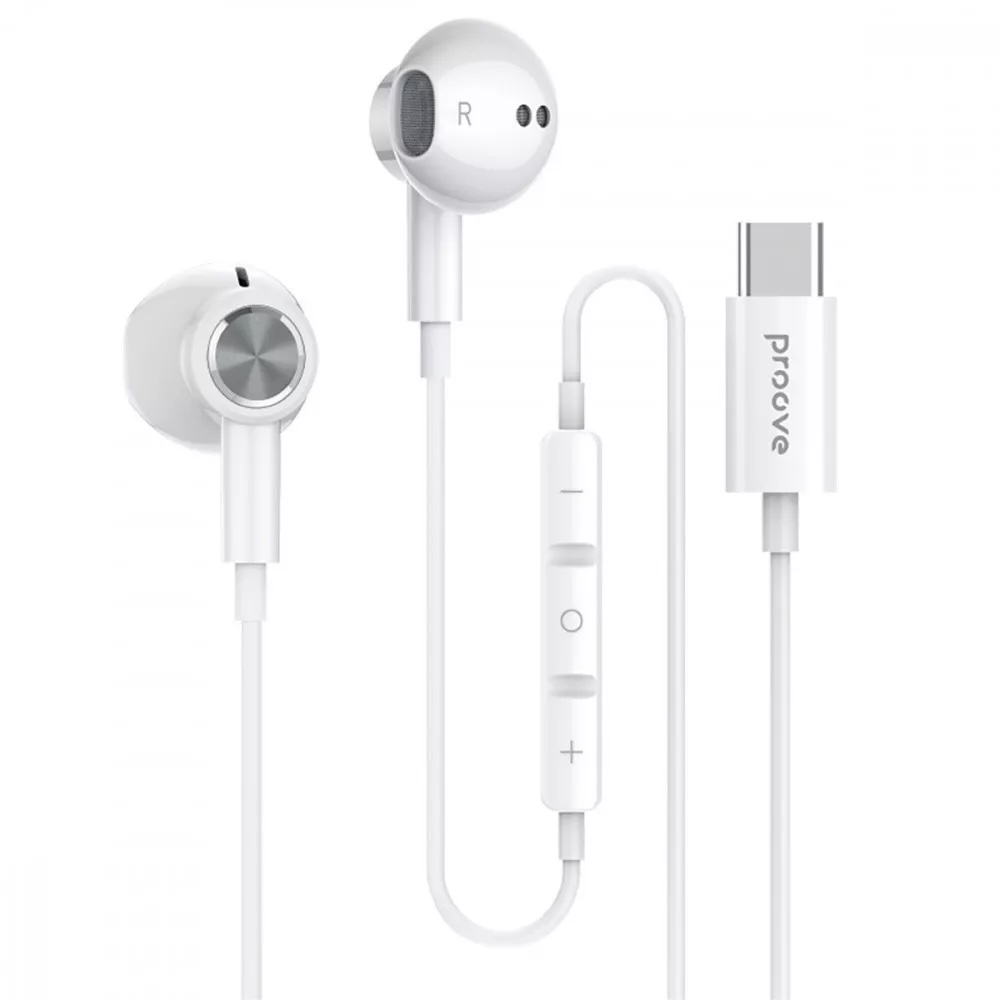 Провідні навушники Proove Echo (Type-C) (white)
