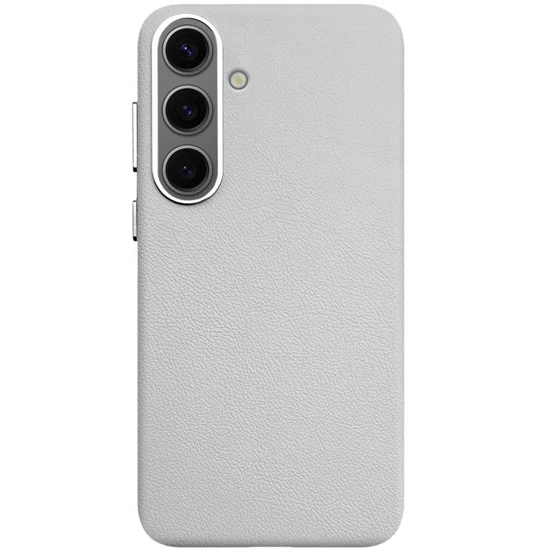 Чохол Leather Case with MagSafe для Samsung Galaxy S25 Plus (light gray)