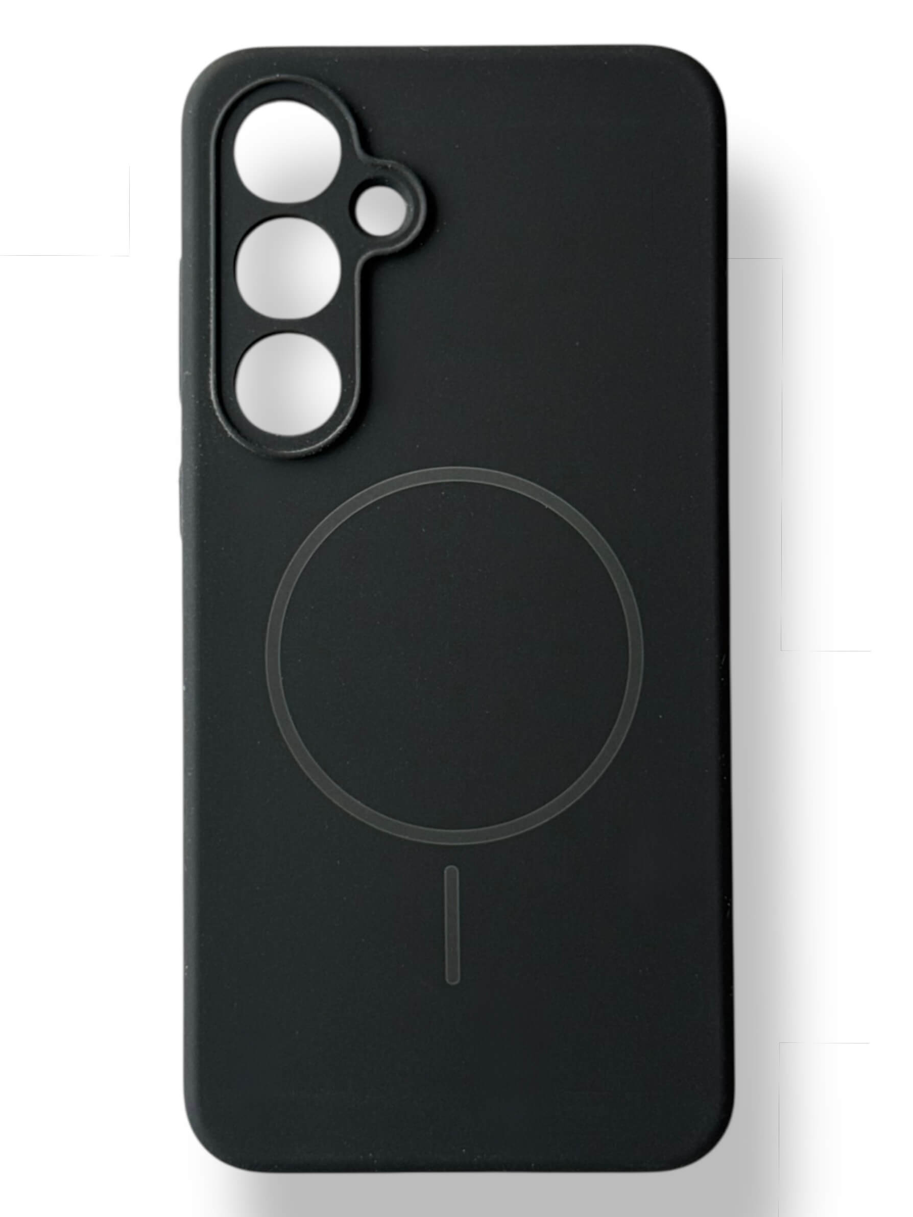 Чохол Silicone Case with MagSafe для Samsung Galaxy S25 FE (чорний / black)