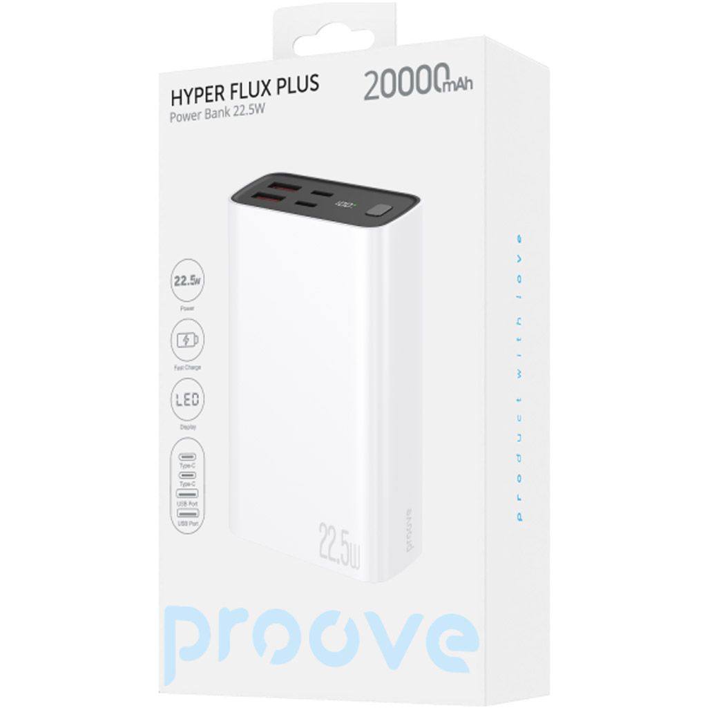 Портативна батарея Proove Hyper Flux Plus 22.5W 20000mAh (white)