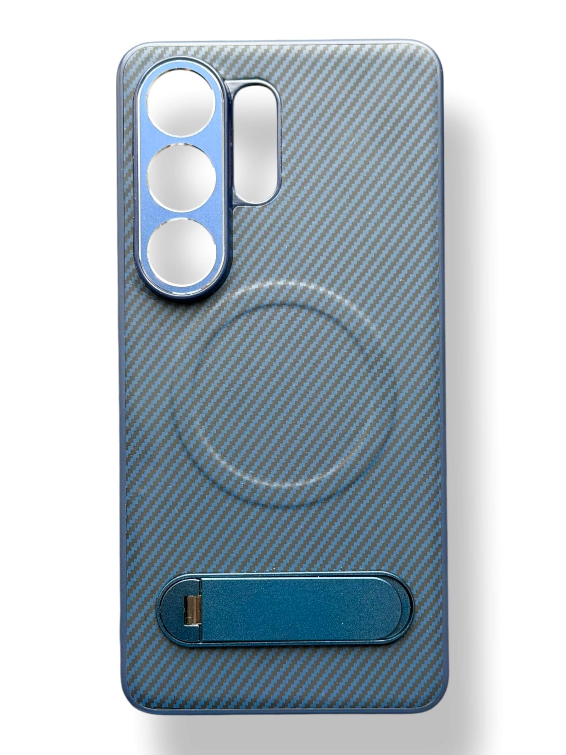 Чохол VAWI Carbon Stand Case with MagSafe для Samsung S26 Ultra (dark blue)