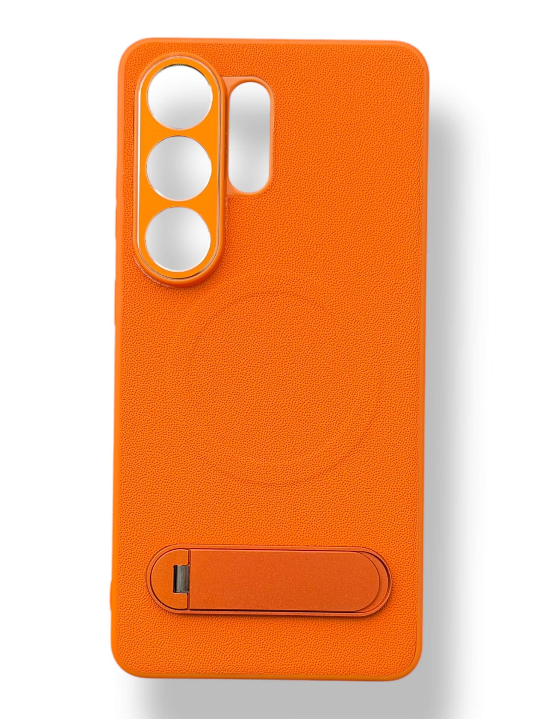 Чохол VAWI Leather Stand Case with MagSafe для Samsung S26 Ultra (orange)