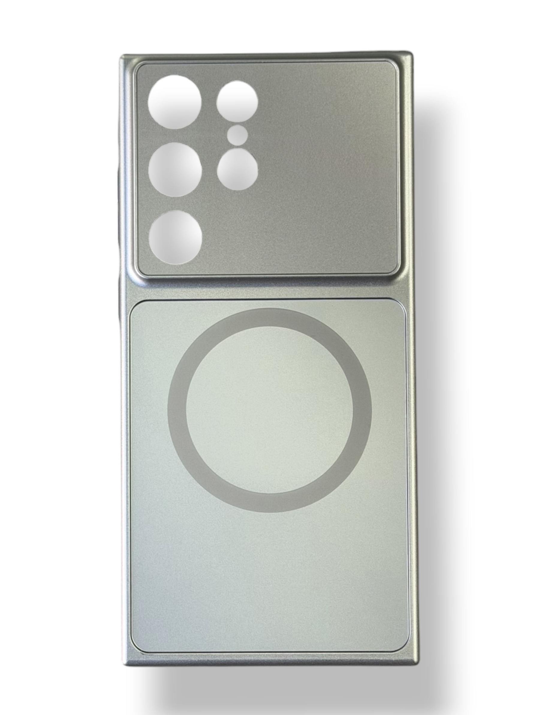 Чохол Frosted Glass Case with MagSafe для Samsung S23 Ultra (silver)