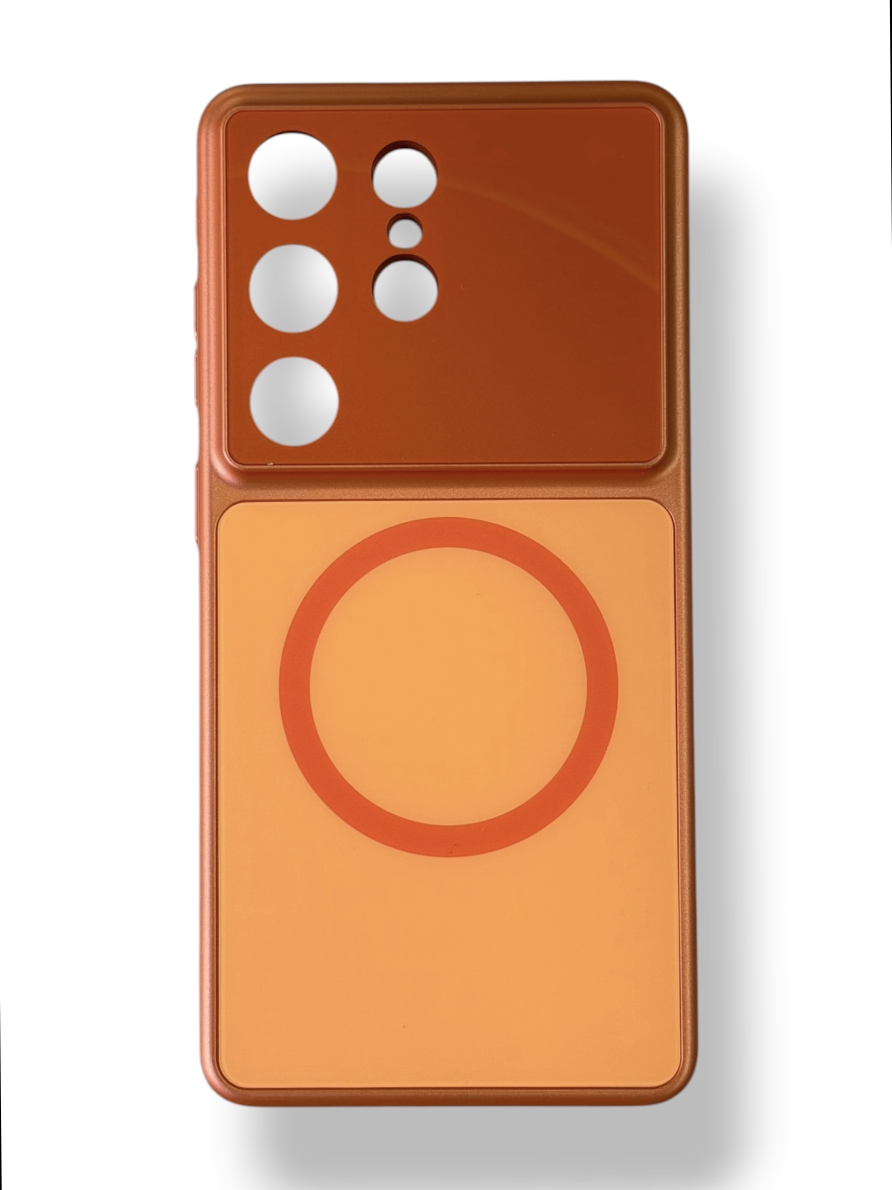 Чохол Frosted Glass Case with MagSafe для Samsung S26 Ultra (orange)
