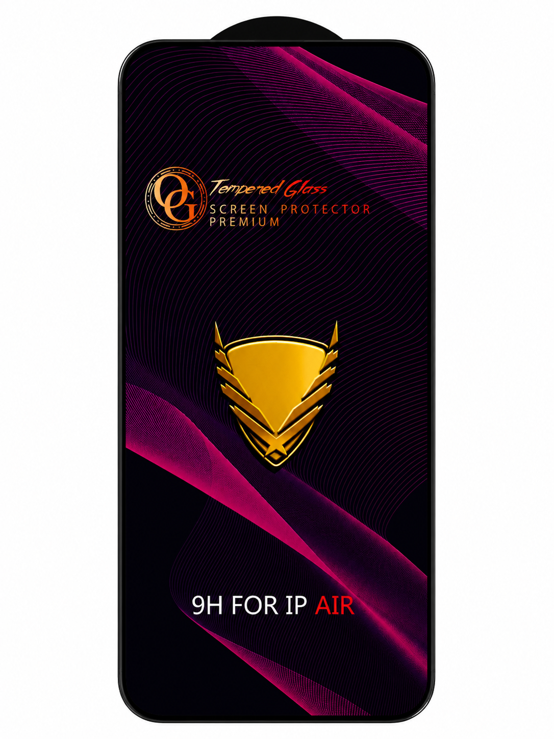 Захисне скло OG Purple для iPhone 17 Air black