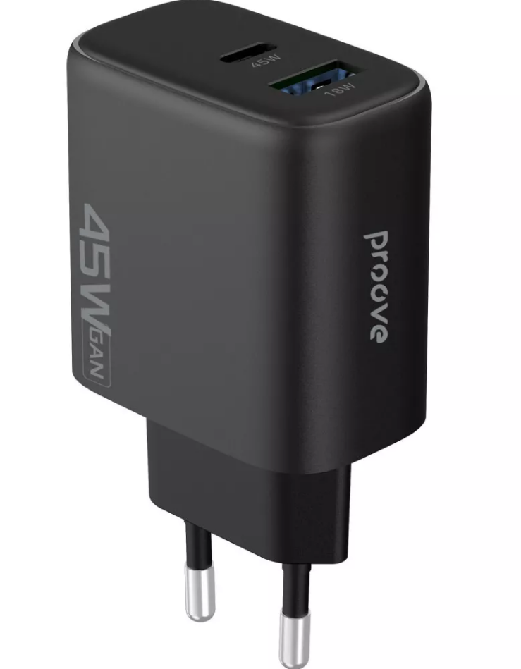 МЗП Proove Silicone Power 2 45W Type-C + USB (black)