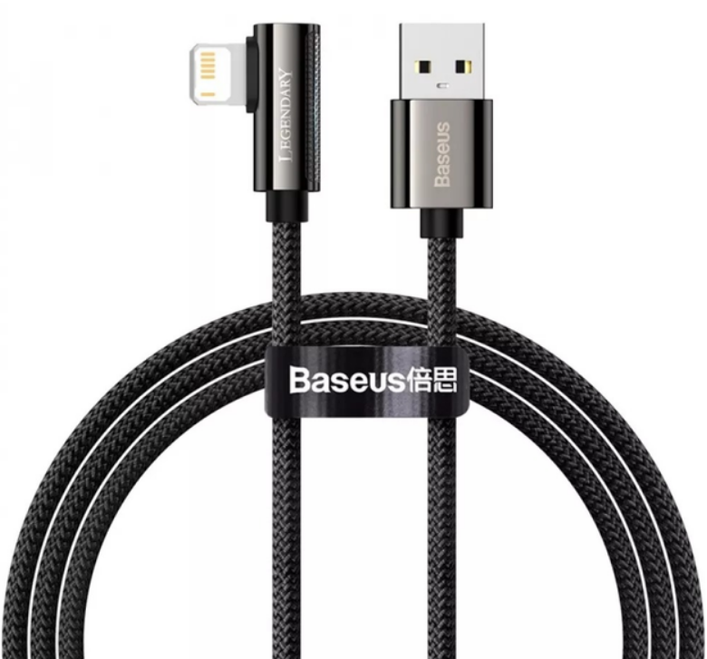 Кабель Baseus Legend Series Elbow Lightning 2.4A / 1m (CALCS-01) (black)