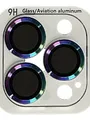 Захисне скло на камеру Metal Classic для Apple iPhone 11Pro/11ProMax/12 Pro (бузковий / rainbow)