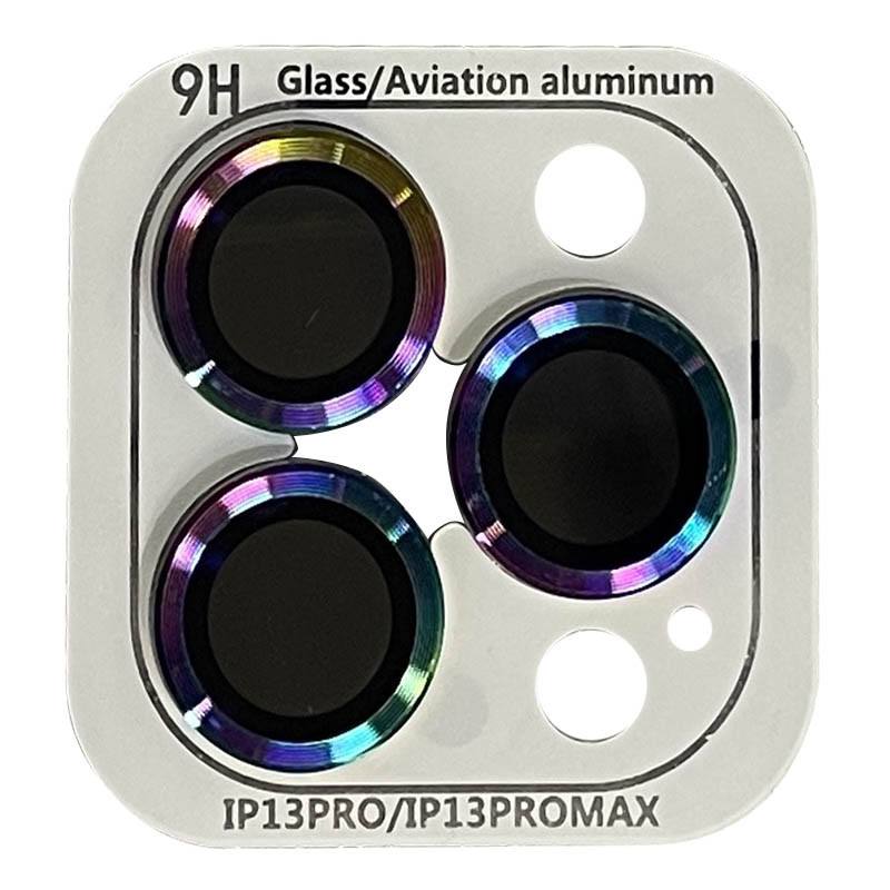 Захисне скло на камеру Metal Classic для Apple iPhone 13 Pro / 13 Pro Max (бузковий / rainbow)