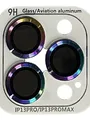 Захисне скло на камеру Metal Classic для Apple iPhone 13 Pro / 13 Pro Max (бузковий / rainbow)