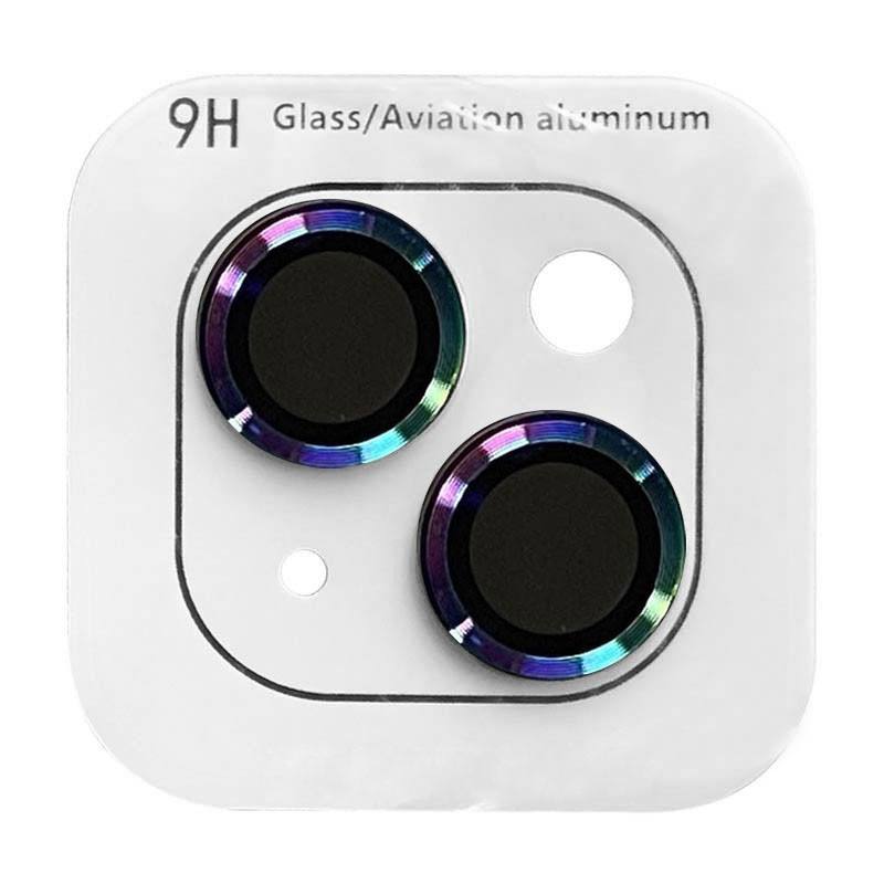 Захисне скло на камеру Metal Classic для Apple iPhone 14 / 14 Plus (бузковий / rainbow)