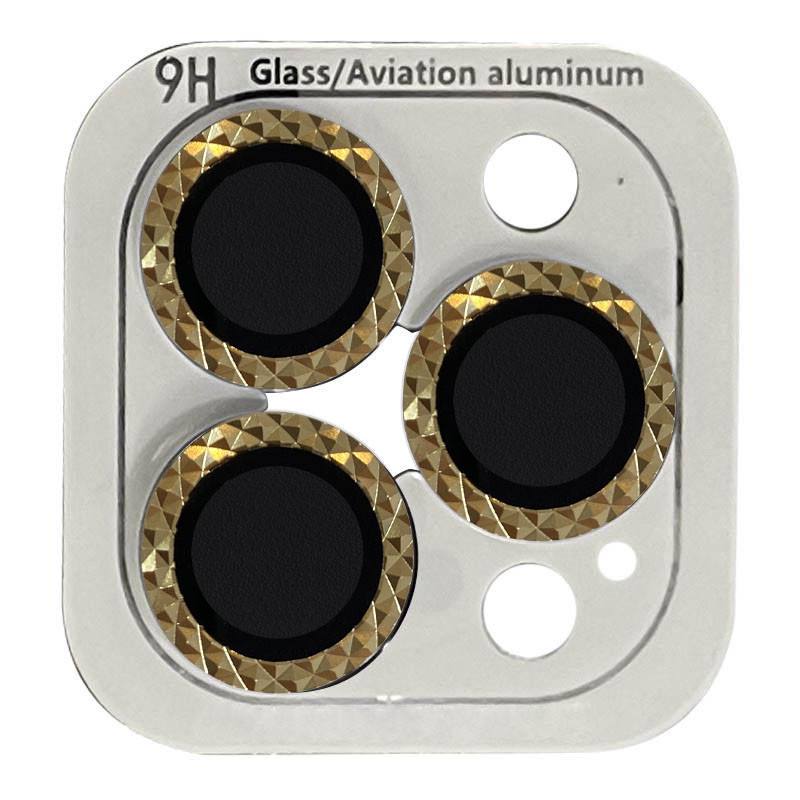 Захисне Скло Metal Shine на камеру для Apple iPhone 11Pro / 11ProMax /12Pro (золотий / gold)