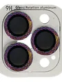 Захисне Скло Metal Shine на камеру для Apple iPhone 11Pro / 11ProMax /12Pro (бузковий / rainbow)