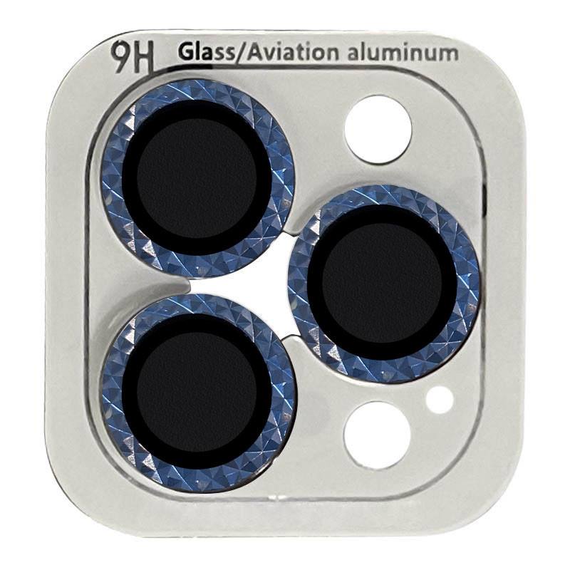 Захисне Скло Metal Shine на камеру для Apple iPhone 11Pro / 11ProMax /12Pro (синій / blue)
