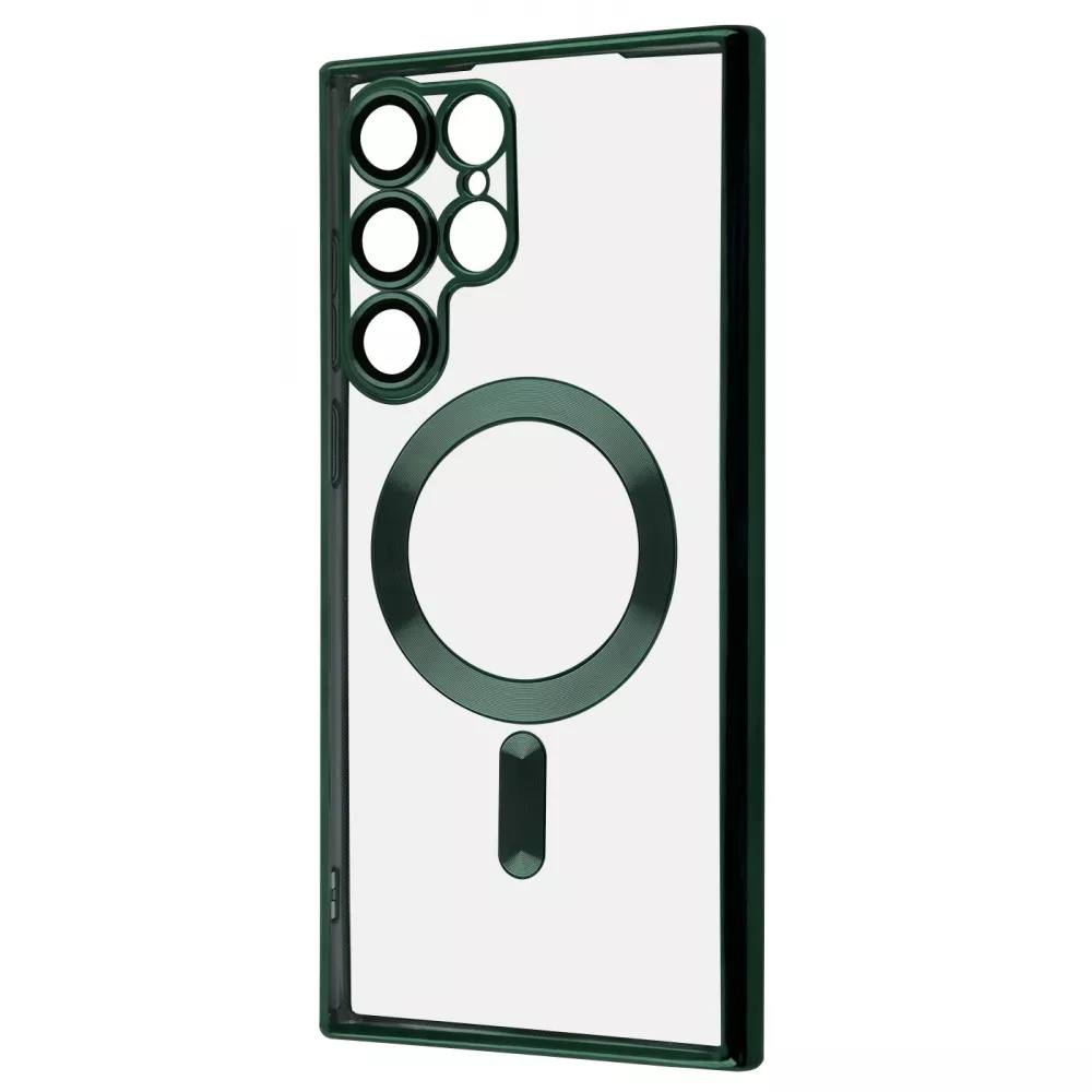 Чохол MetalColor Case MagSafe Samsung S22 Ultra (dark green)