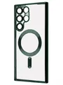 Чохол MetalColor Case MagSafe Samsung S22 Ultra (dark green)