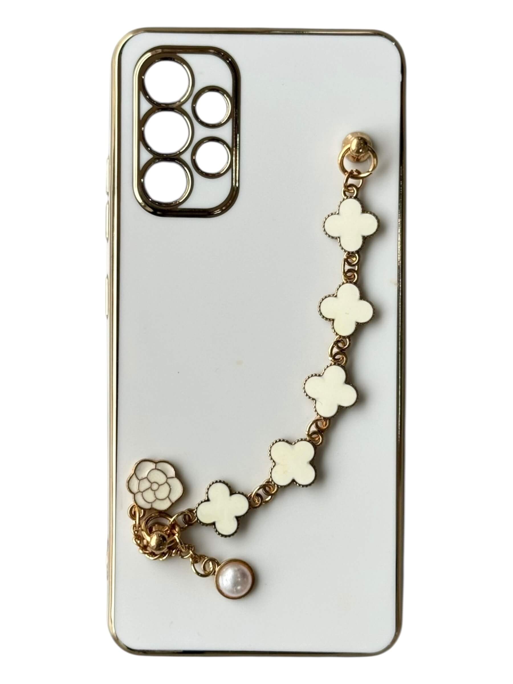 Чохол Van Cleef Case з ланцюжком для Samsung A32 (white)