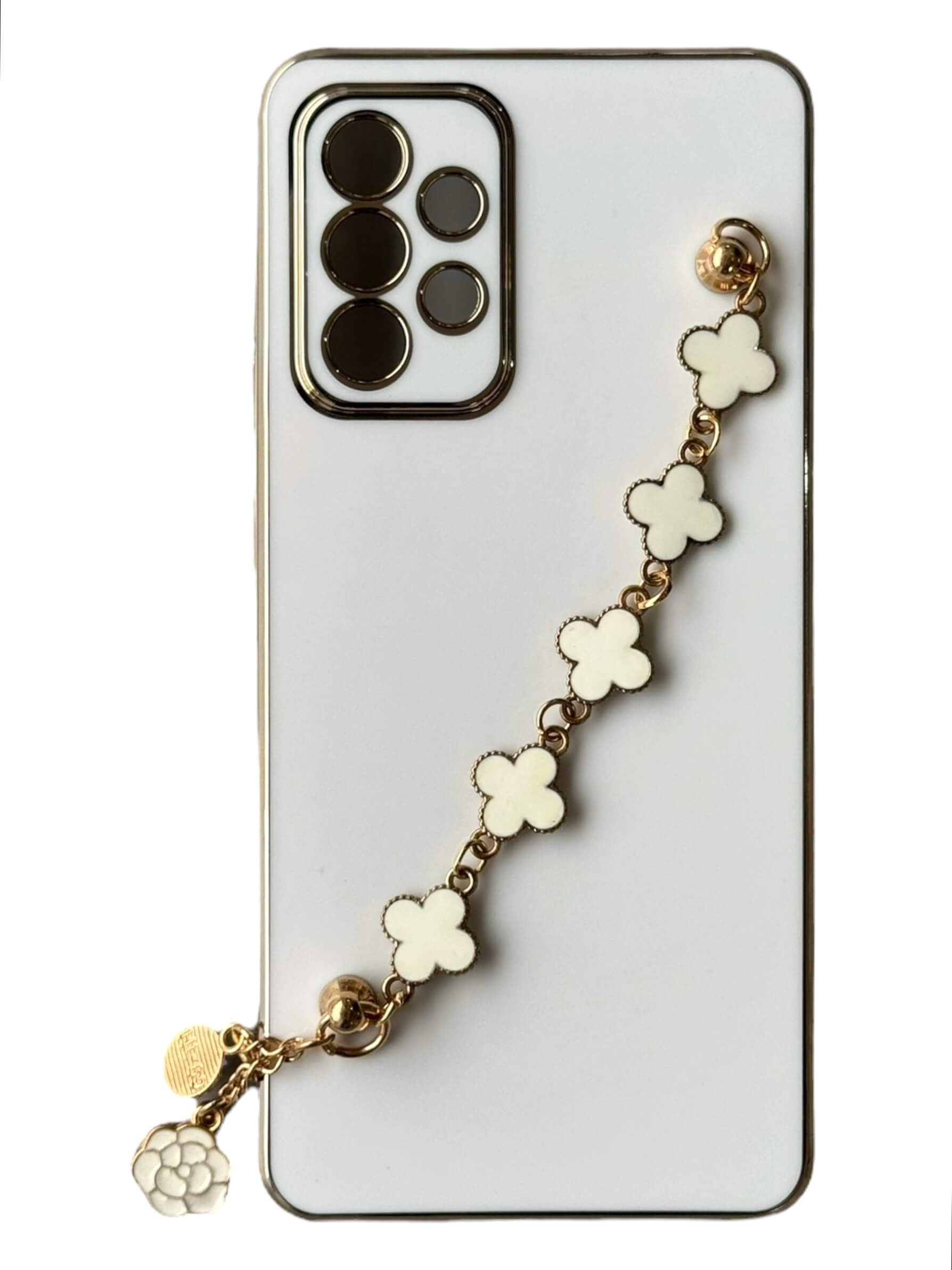 Чохол Van Cleef Case з ланцюжком для Samsung A53 (white)