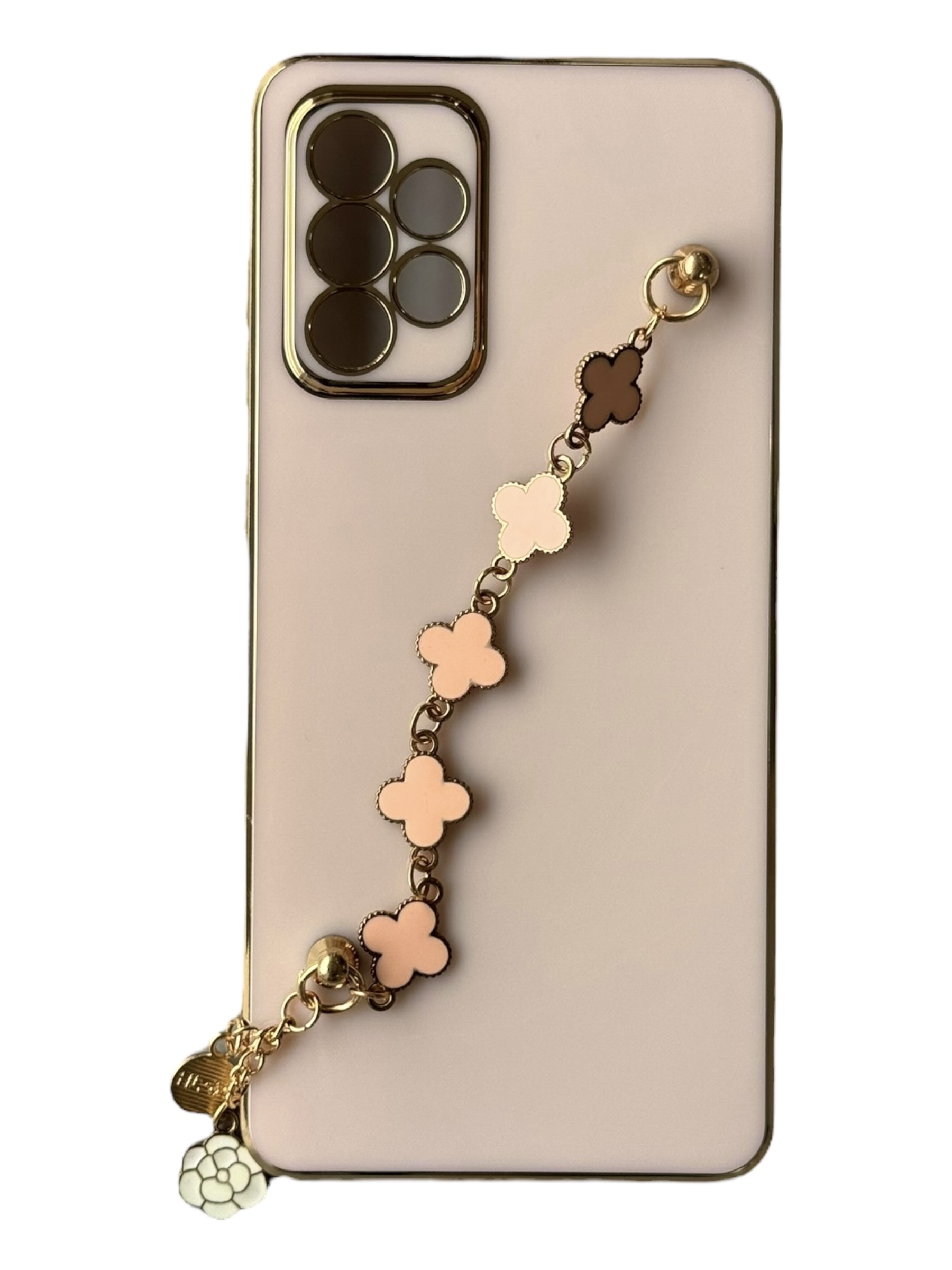Чохол Van Cleef Case з ланцюжком для Samsung A72 (pink)
